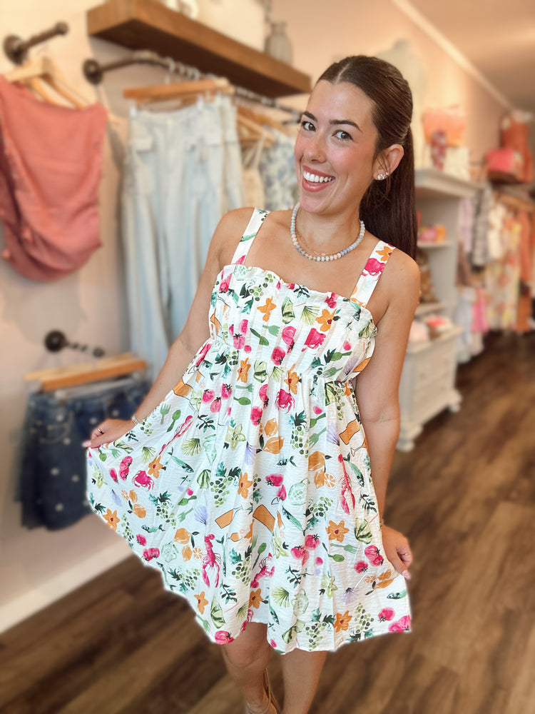 Pastel Pleated Mini Dress