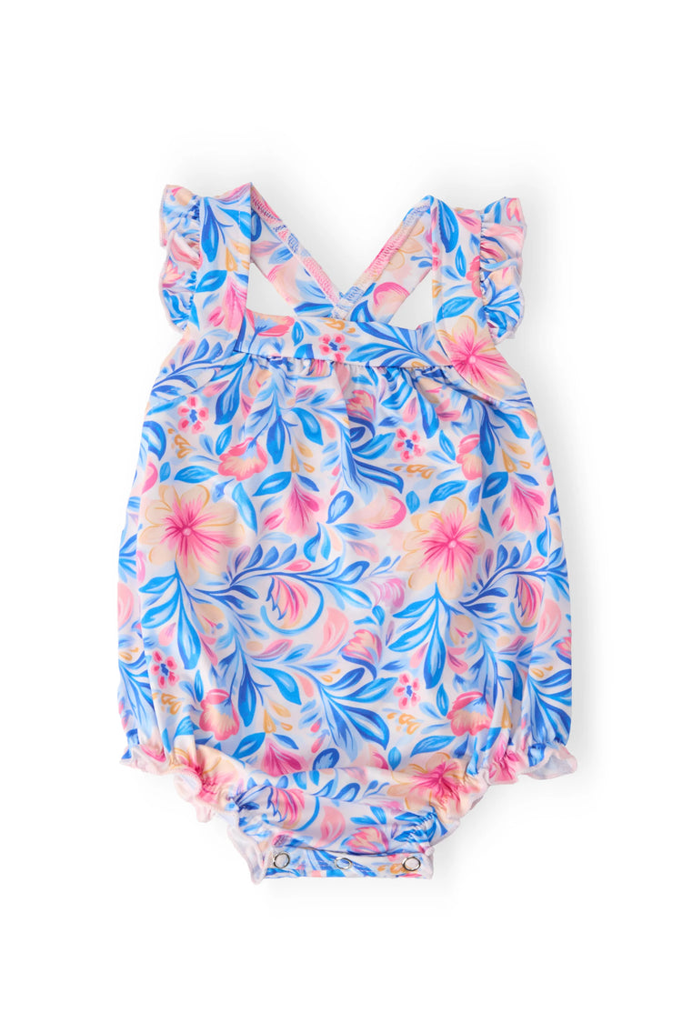 Watercolor Floral Criss Cross Romper