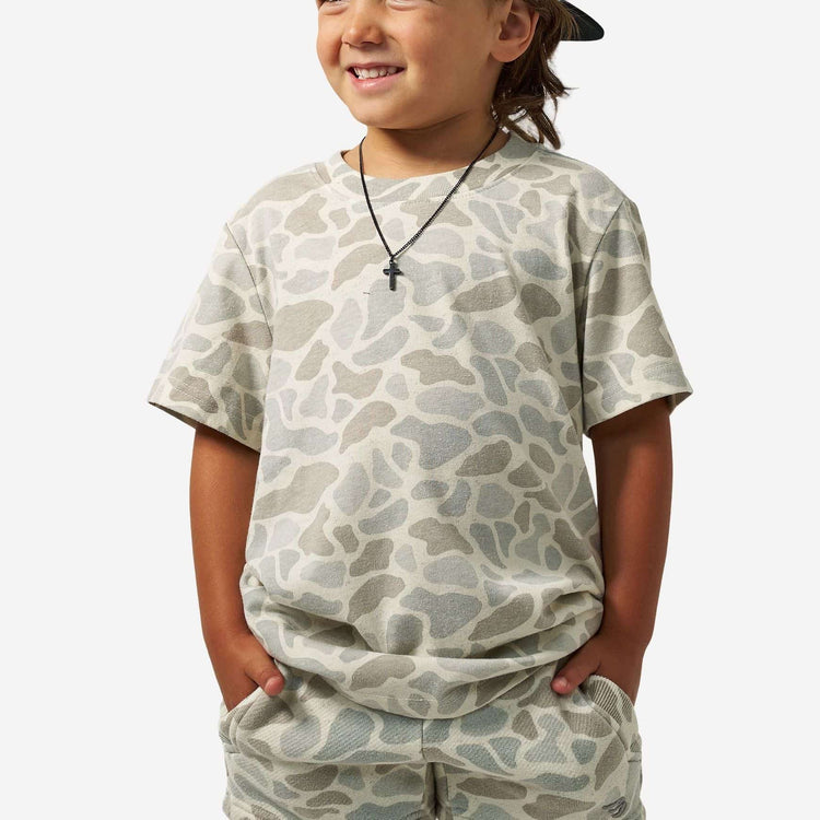 Vintage Washed Tee - Classic Deer Camo Youth