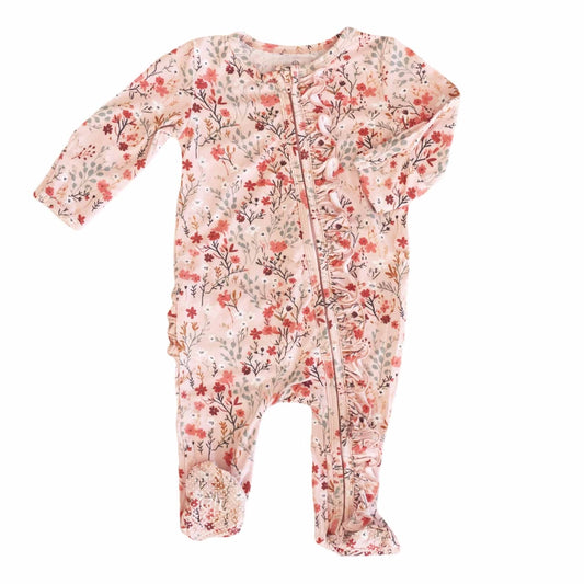 Autumn Blooms Zip Footie