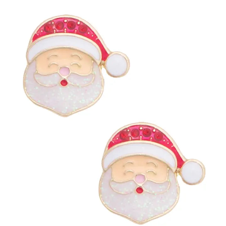Very Merry Santa Stud Earrings