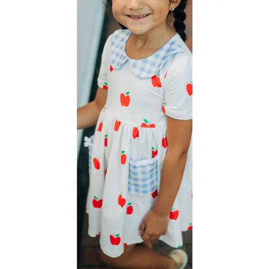 Happy Day Red Apple Twirl Dress