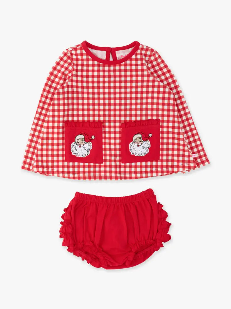 Dear Santa Plaid LS Set