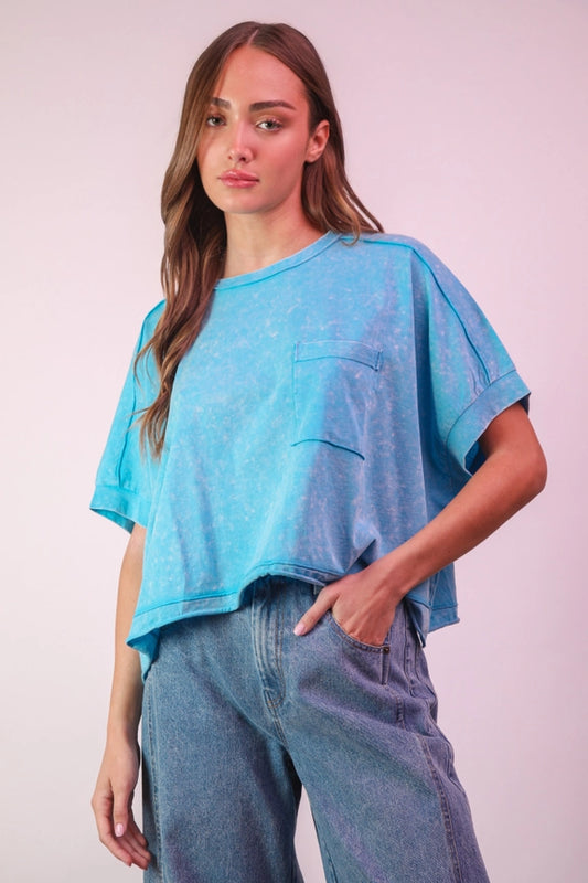 Aqua Blue Top
