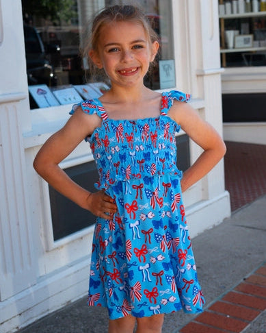 Red, White & Bow Dress