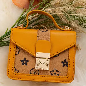 Inspired Mini Purse - Mustard/Khaki