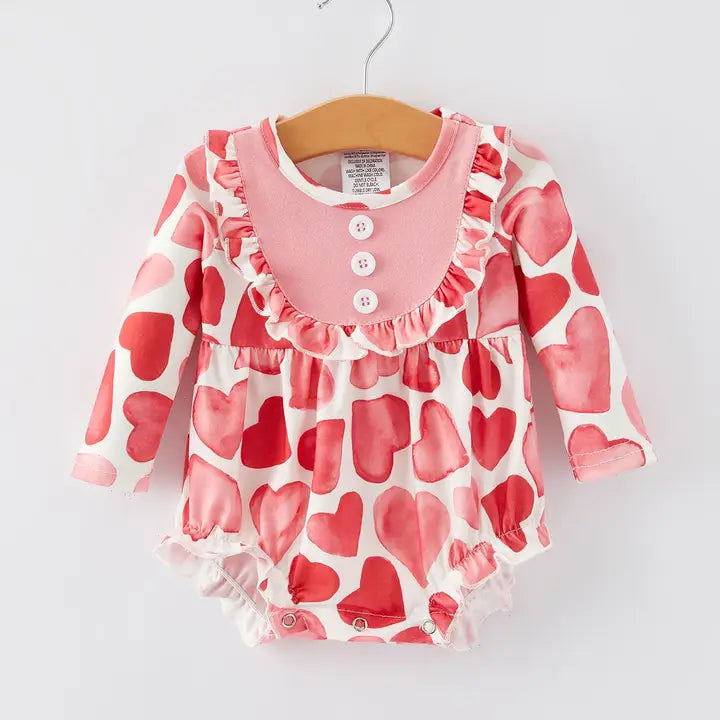 Button Hearts Romper