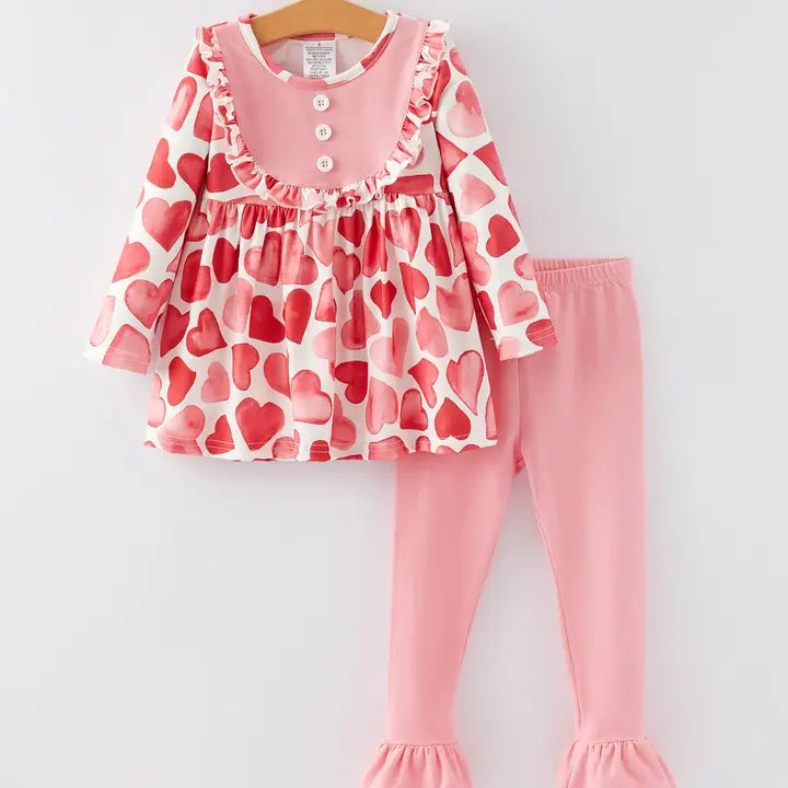 Button Hearts 2 Piece Set