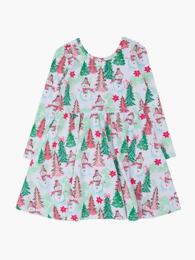 Snowman Grove LS Dress