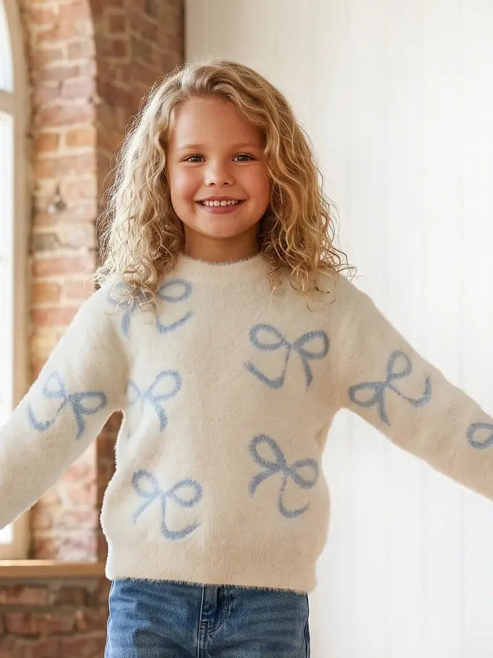 Baby Blue Bow Sweater