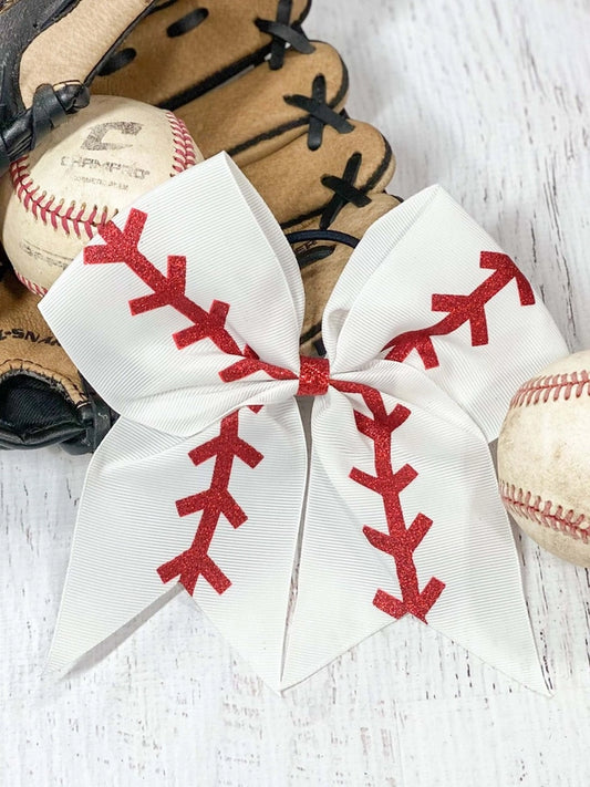 Baseball Pony Bow
