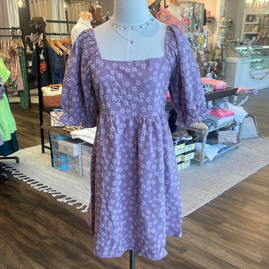 Lavender Daisy Mini Dress