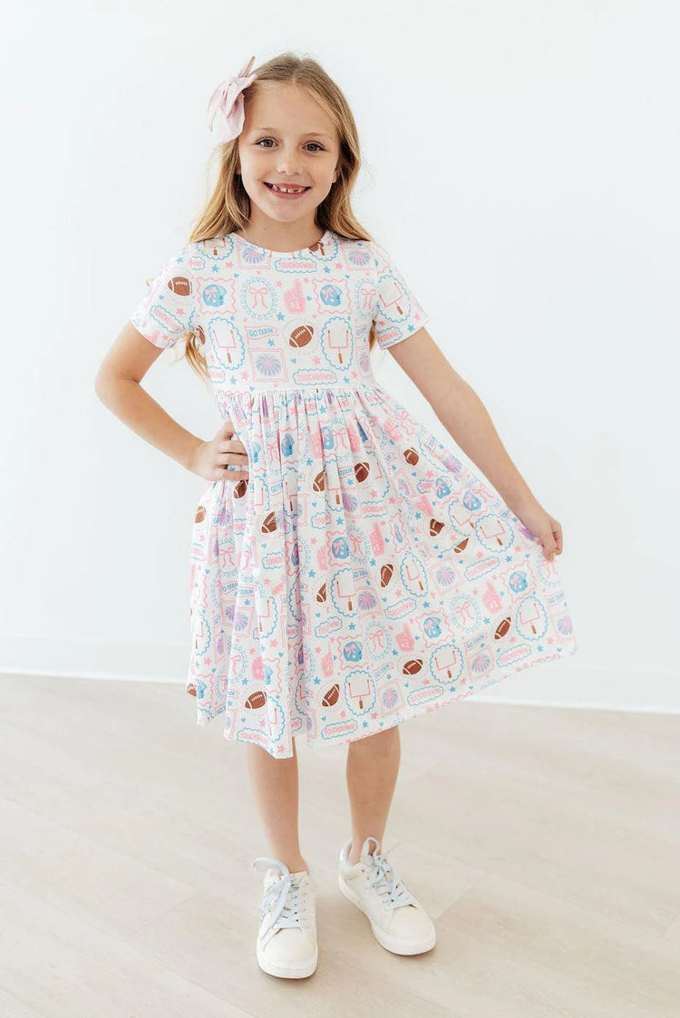 Game Day Girlie Pocket Twirl Dress