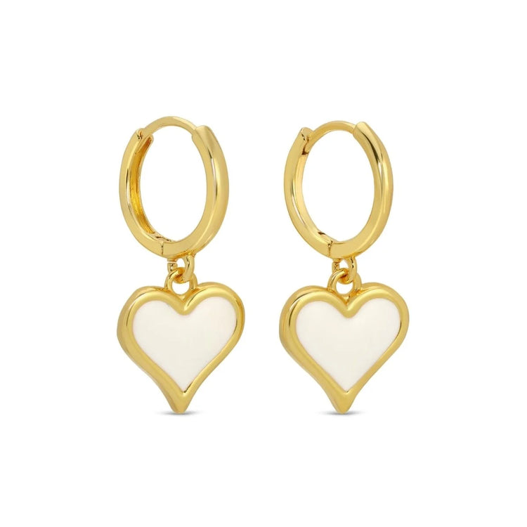 Gold Heart Huggies