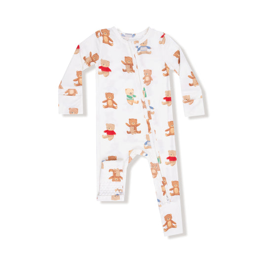 Teddy Bear Zip Footie