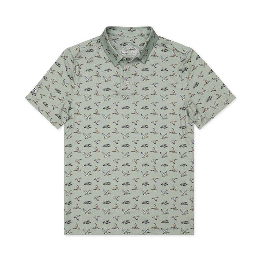 Flying Ducks Green - Performance Polo