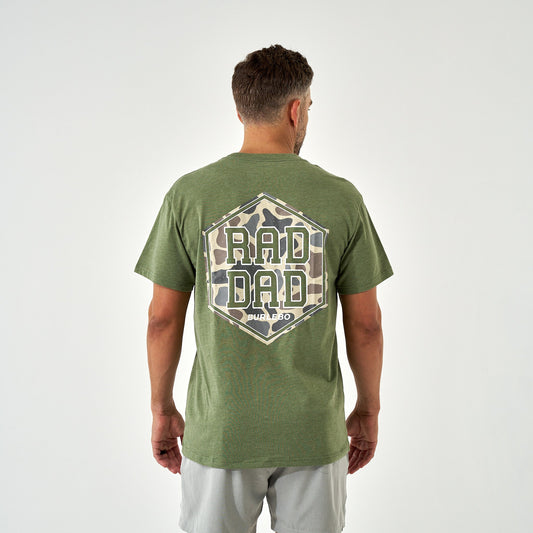 Rad Dad Olive Green Camo Tee