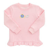 Ruffle Pullover Embroidered Carriage