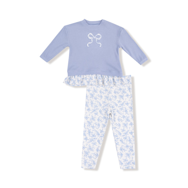 Romi Floral Waffle Knit Set