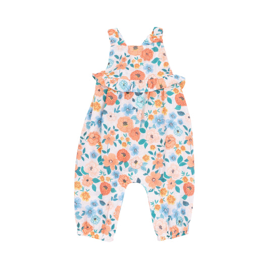 Flower Cart Ruffle Romper