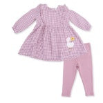 Berry Gingham - Ruffle Dress & Leggings