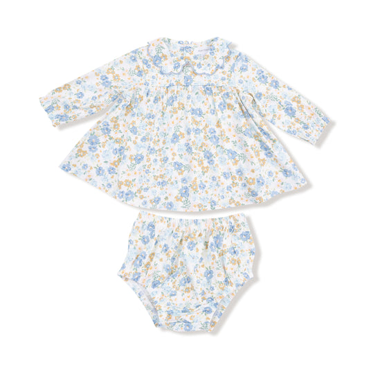 Sweet Rose Calico Dress w/ Diaper Cover