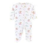 Pink Noah's Ark Zip Footie