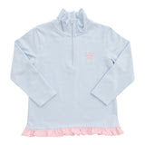 1/4 Zip Pullover - Embroidered Bow