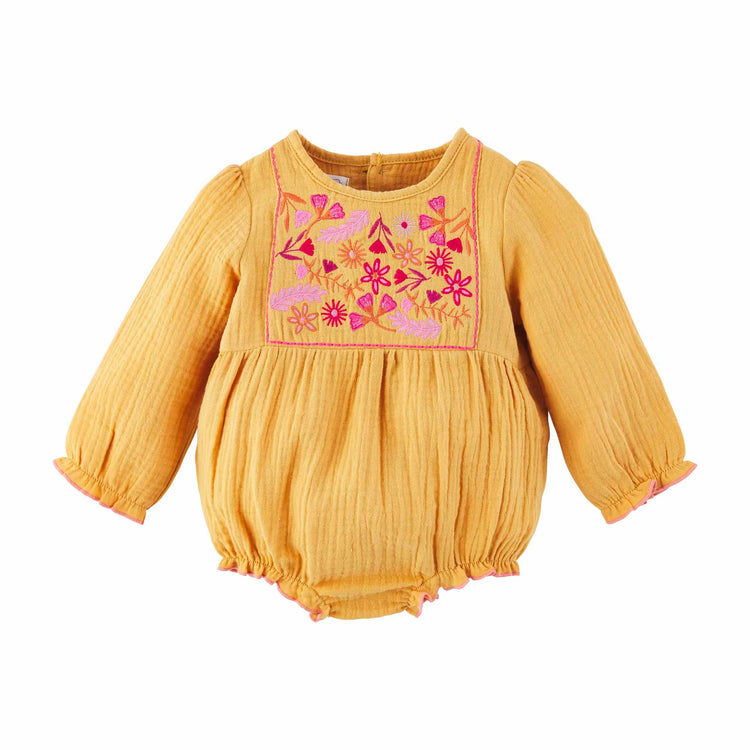 Mud Pie Embroidered Floral Bubble