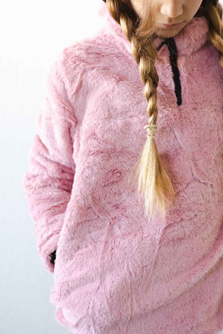 Mila & Rose Vintage Pink Fuzzy Pullover