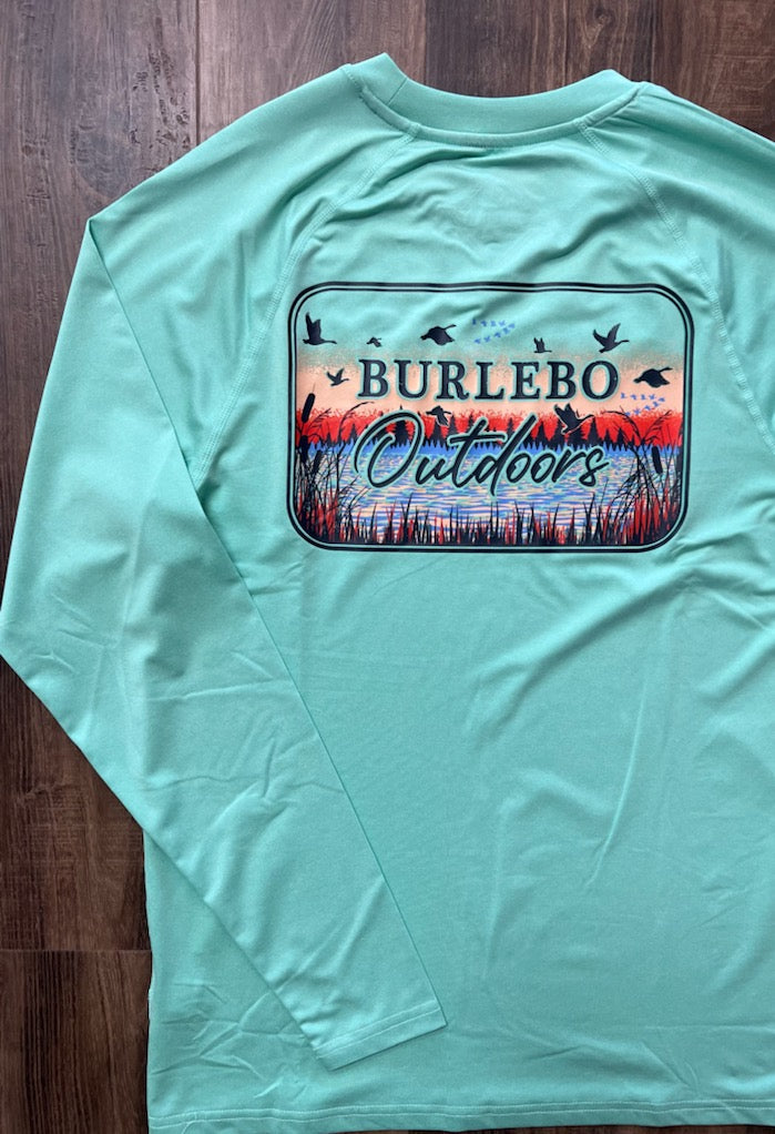 Burlebo Teal Long Sleeve Dry Fit
