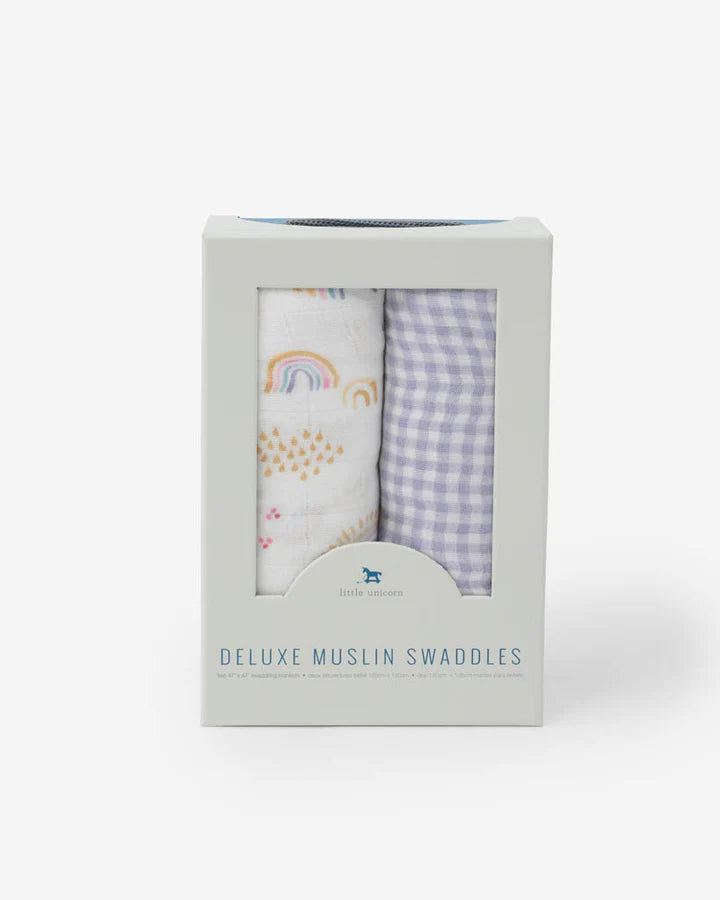 Little Unicorn - Deluxe Muslin Swaddle Blanket Set of 2