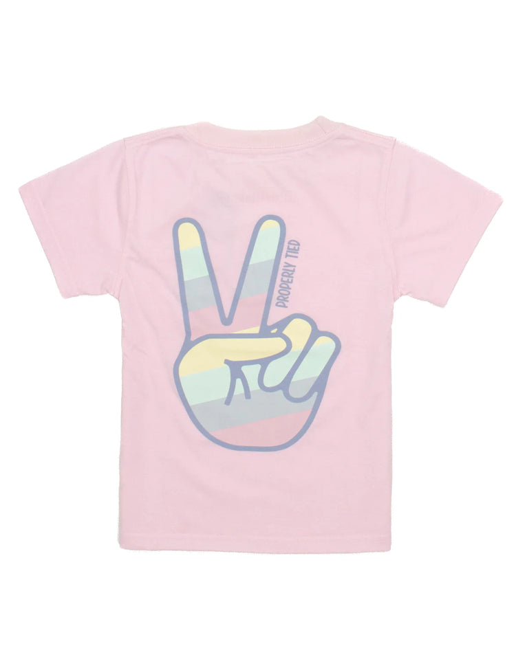 Peace Sign Pink Tee